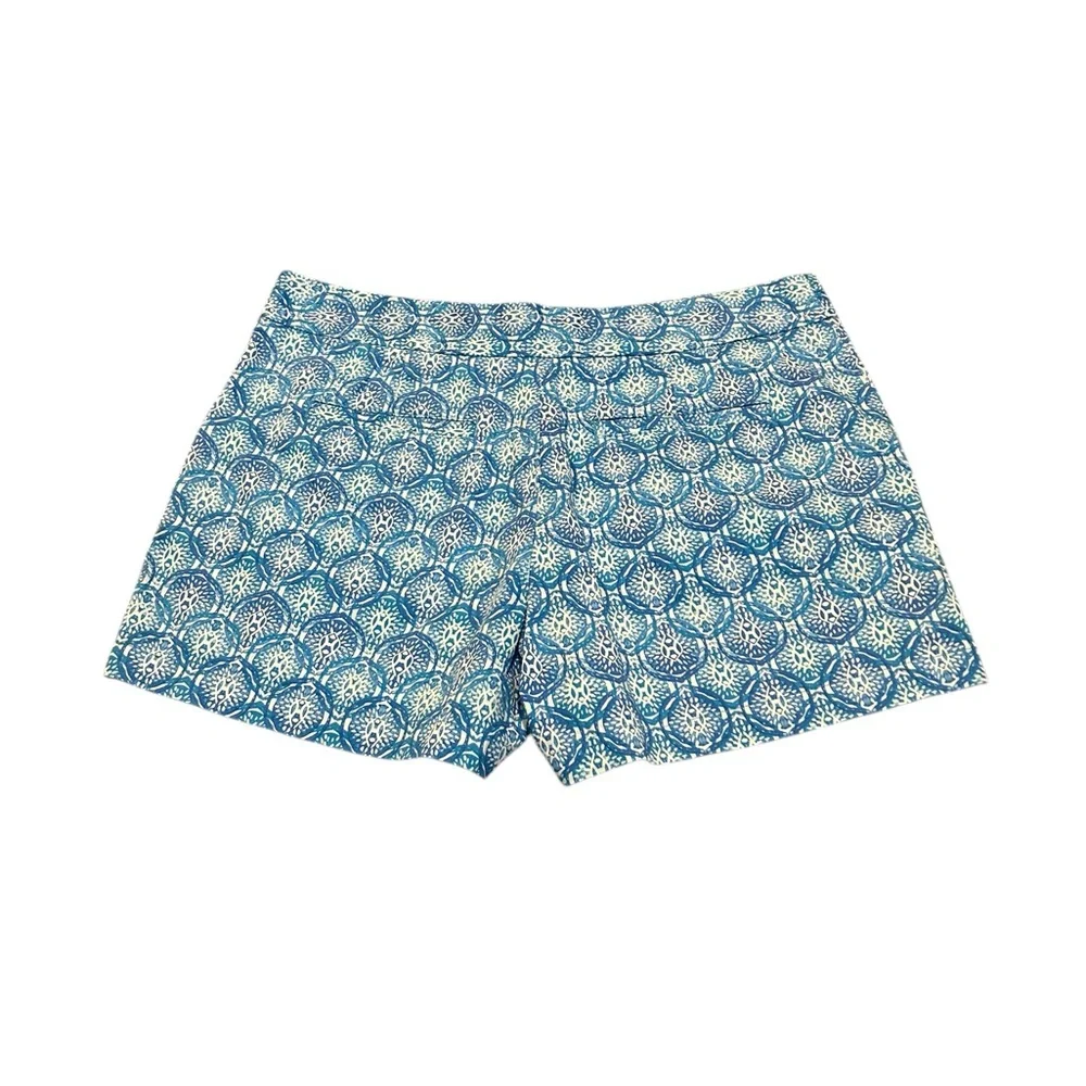 SIGRID OLSEN blue and white geometric shorts